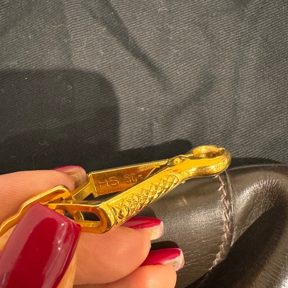 Authentic VINTAGE HERMES DARK BROWN LEATHER TRIM II BAG - Picture 7 of 9